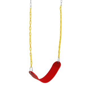 Set Seggiolino Altalena in Acciaio Rinforzato 500kg Max, Ricambio per Altalene e Scivoli da Interno/Esterno per Giardino e Scuola, Rosso per Bambini - Product Image 3