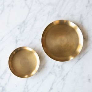 Modern Handmade Brass <b>Round</b> Tray Decorative Serving Plate for Dining <b>Table</b> <b>Coffee</b> <b>Table</b> Hotel Restaurant Home Decor - Product Image 3