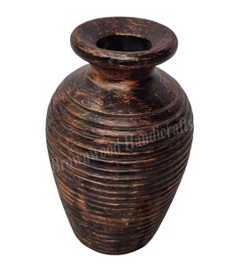 Proveedor al por Mayor de Jarrones de Flores Tallados a Mano en Madera para Decoración y Regalos, Maceta de Flores Tallada en Madera para Vendedores en Línea a Bajo Precio - Product Image 3