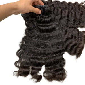 Alta calidad Venta caliente birmano rizado onda Natural Remy vietnamita trama de cabello humano paquete cutícula alinear crudo Natural negro suave - Product Image 1