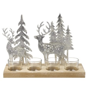 <b>Gold</b> Christmas Tree Cutout Metal Candle Holder Brass Cylinder Home Decoration Heat Resistant <b>Lantern</b> - Product Image 6