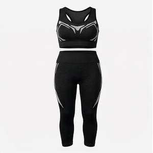 Ensemble de yoga 2 pièces pour femme, tenue de sport, vêtements de fitness, soutien-gorge de sport et leggings pour la course à pied - Product Image 1