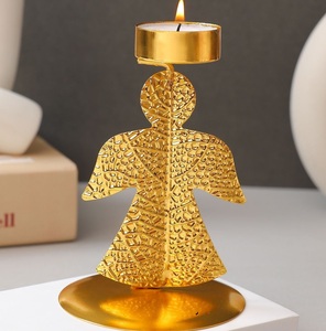 Support de bougie en laiton Golden Bird, bougeoir décoratif pour la maison, résistant à la chaleur, en métal - Product Image 3