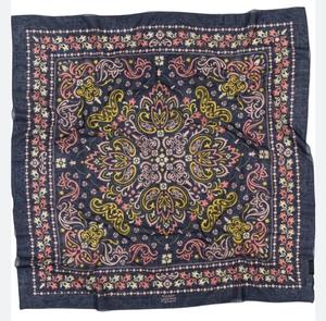 Bandana personnalisée à faible MOQ, impression numérique, vente en gros, foulard décontracté en coton et soie, fait main, carré, pour toutes les saisons - Product Image 5