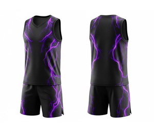 Uniforme de Baloncesto Duradero, Tela Sublimada, Conjunto Deportivo Personalizado, Jersey y Pantalones Cortos, Ropa Deportiva para Hombres, Mujeres y Jóvenes - Product Image 2