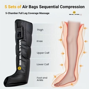 Masseur électrique pour les jambes, enveloppe de compression chauffante à pression d'air pour la récupération sportive - Product Image 4