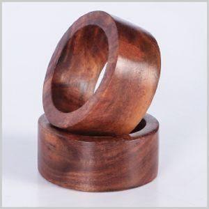 Anneaux de serviette en bois durables et résistants – Qualité supérieure pour mariages, anniversaires et toutes occasions – En stock - Product Image 1