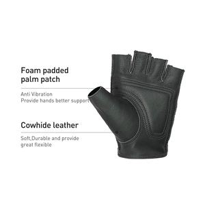 Guantes de gimnasio de cuero suave y transpirable del mejor material al por mayor, guantes de seguridad para deportes, guantes de medio dedo para hombres, guantes de levantamiento de pesas - Product Image 2