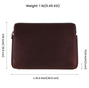 Custom Logo Modern Sling Waterproof Genuine Leather <b>Laptop</b> <b>Sleeve</b> for Unisex Business Office Use LS-0245 - Product Image 4