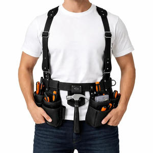 Ceinture porte-outils en cuir véritable haut de gamme personnalisée pour charpentier, avec pochette à outils et organisateur de travail – Vente en gros - Product Image 3