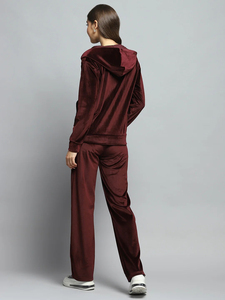 Conjunto Deportivo de 2 Piezas de Terciopelo 100% Algodón, Personalizado al por Mayor, Cortavientos, Transpirable, con Capucha, para Mujer, Invierno, Ecológico - Product Image 3
