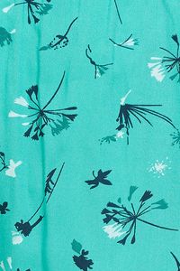 Women's Floral Print Cotton Shorts <b>Elastic</b> Waist Casual Knitted Breathable With Pockets Regular Fit - Product Image 6