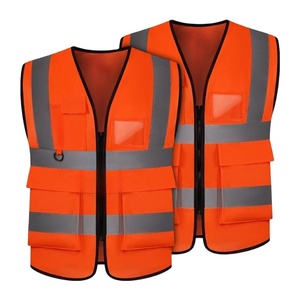 Chaleco personalizable de alta visibilidad en amarillo/naranja Chaleco reflectante de poliéster de alta visibilidad Característica a prueba de agua para la seguridad en el trabajo - Product Image 1
