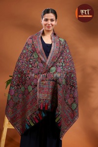 Floral Digital Print Shawl <b>Wrap</b> Tassel Trim Quick Dry Breathable Winter Scarf for Women - Product Image 6