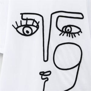 Camiseta de Talla Grande para Mujer, Personalizada, Tejido Transpirable 100% Algodón, Ropa Deportiva, Manga Corta, Camisetas para Mujer 2026 OEM - Product Image 6