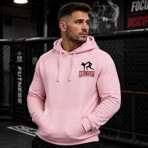 Sudadera con Capucha Personalizada MMA para Hombre, con Logotipo Frontal, Color Naranja, Corte Regular, Diseño con Bolsillos, Ropa Casual de Invierno, 100% Algodón - Product Image 3
