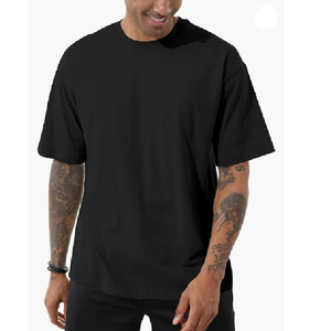 T-shirts pour hommes en gros, t-shirts streetwear vierges de haute qualité, 100% coton, coupe ample, col rond, pour hommes - Product Image 3