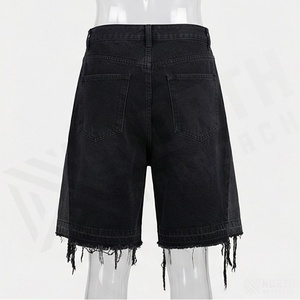 High Quality Shorts <b>Jeans</b> Canvas <b>Mens</b> Polyester/Cotton Custom Premium Streetwear Breathable Quick Dry <b>Drawstring</b> Closure Mid - Product Image 2