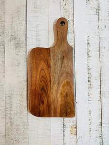 Tabla de cortar de madera gruesa y resistente para carne y verduras, tabla de picar de cocina, tabla de servir de madera con mango de agarre. - Product Image 5