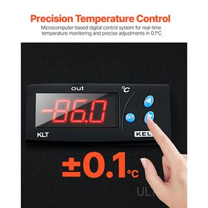 Congelatore a Temperatura Ultra Bassa da 25 L per Laboratori, Display Digitale, Intervallo Regolabile 40-123°F, Rivestimento in Acciaio Inox 304, Portatile - Product Image 4