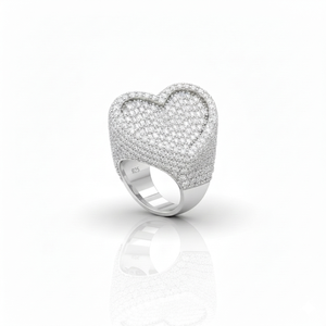 Luxury Hip Hop Customizable 925 Sterling <b>Silver</b> Baguette Cut Moissanite Pave Setting Romantic Heart Wedding Bands for <b>Men</b> Gift - Product Image 1