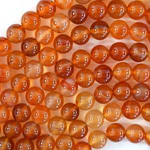 Wholesale 8 mm, 9 mm,10 mm Natural Carnelian round <b>Beads</b> <b>Direct</b> Manufacturer's Factory orange Colored Fancy Gemstones - Product Image 2