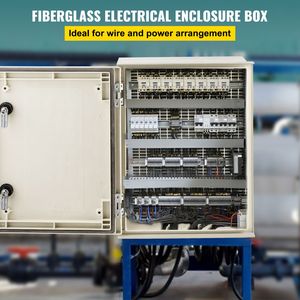 Armadio Elettrico NEMA 4X in Acciaio e Fibra di Vetro 16 X 12 X 8 Piedi IP67 Impermeabile e Antipolvere per Uso Esterno/Interno - Product Image 2