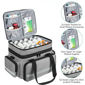 Pochette médicale en cuir imperméable de qualité supérieure pour le transport d'articles d'urgence et de médicaments de voyage, en vente à bas prix - Product Image 2