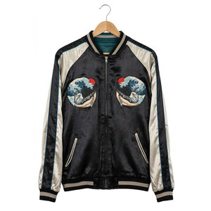 Chaqueta Sukajan Clásica de Satén Bordado de Primera Calidad, Diseño Reversible, Ligera y Cómoda para Hombre - Product Image 1