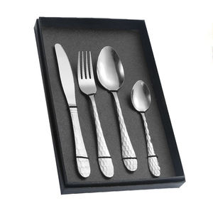 Ensemble de couverts pour restaurants, qualité supérieure, acier inoxydable doré, cuillère, couteau et fourchette, ensemble de couverts dorés - Product Image 3
