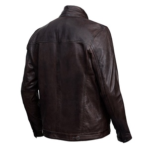 Chaqueta de Motociclista para Hombre, Invierno, 100% Poliéster, Reversible, Impermeable, Gruesa, Estilo Café Racer, Vintage, Color Marrón Desgastado - Product Image 5