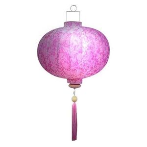 Lanterne en soie Hoi, forme cylindrique, lampe élégante faite à la main, matériau en soie vif, rechargeable, alimentée par énergie solaire, garantie, utilisation en camping - Product Image 4