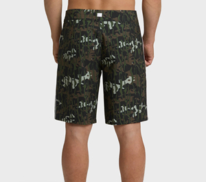 Premium Custom Solid Front Logo Casual Surf Trunks <b>Men's</b> Mid Waist Quick Dry Board <b>Shorts</b> with Drawstring Closure - Product Image 3