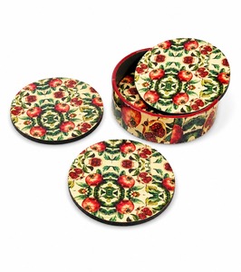 Luxury MDF Enamel <b>Drink</b> <b>Coaster</b> Set With Artistic Hand Painted Finish For Modern Home Decor And Gifting - Product Image 1