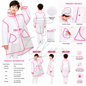เสื้อกันฝนเด็กพิมพ์ลายน่ารัก กันน้ำ น้ำหนักเบา เสื้อกันฝนเด็กแบบยาว - Product Image 4
