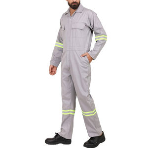 Tenue de travail unisexe personnalisée pour électricien et soudeur, haute visibilité, anti-poussière, thermique, ignifuge, en coton, deux pièces (chemise et pantalon) - Product Image 1