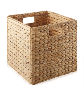 Artex HaiNam Natural Rattan Storage <b>Basket</b> <b>Square</b> With Handles Rustic Multi-Purpose Organizer For Neatening And Storage - Product Image 1