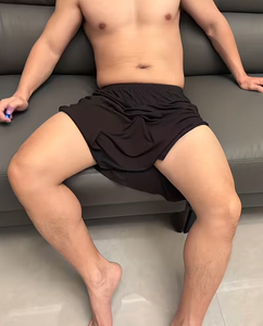 Men Seamless Knitted Loungewear Skirt Solid Black Casual All Seasons Wear - Product Image 4