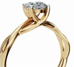 Joya de Diamante de 0.300 Quilates, 1 Piedra, Oro Sólido de 9k, 14k, 18k, Oro Amarillo, Rosa, Blanco, Gema Auténtica, Joyería Fina de Alta Calidad, Regalo - Product Image 1