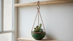 Jardinière murale élégante, idéale pour une décoration intérieure stylée, pour balcon, jardin, cuisine, plantes aromatiques et utilisation en intérieur, en provenance d'Inde. - Product Image 6