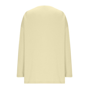 เสื้อผู้หญิงวัยรุ่น ไซส์พลัส คอกลม แขนยาว ลำลอง สีพื้น ทรงหลวม ผ้าโพลีเอสเตอร์ทอ 100% - Product Image 4