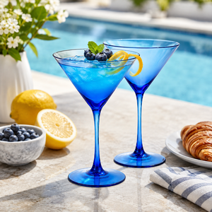 Copas de Cóctel de Color de 280 ml Hechas a Mano de Vidrio Borosilicato, Copas de Martini sin Plomo, Cristalería de Bar Reutilizable al por Mayor - Product Image 1