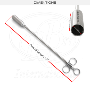 Pistola Aplicadora de Bolus de Acero Inoxidable para Cabras y Ovejas, Cabezal Metálico, Tamaño de la Copa 25 x 80 mm, Longitud 17 Pulgadas, Aplicador de Bolus, Empujador de Píldoras - Product Image 4