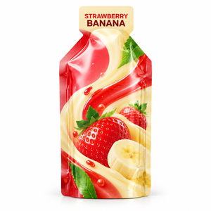 Suplemento de Fresa y Plátano en Bolsa con Boquilla, Etiqueta Privada OEM ODM, Suplemento Saludable de Dosis Única Personalizado - Product Image 1