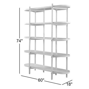 Stills Mango <b>Wood</b> Bookcase Tall Narrow Wooden Display Shelf Open Storage <b>Rack</b> for Living Room Bedroom and Home Office - Product Image 4