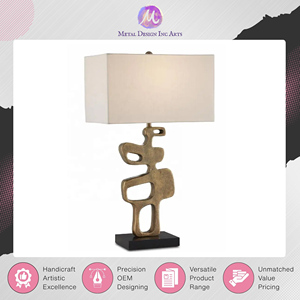 Amazing Offer on Premium Home <b>Decor</b> <b>Lighting</b> Golden Metal Table Lamp for Home, Office & Hotels at Outstanding Market Price - Product Image 4