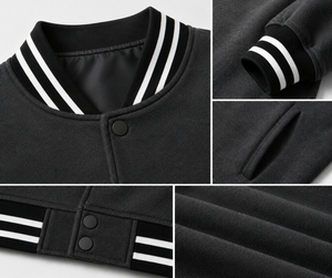 Varsity <b>jacket</b> designed for practical comfort with modern fit and sporty visual appeal for active casual everyday fashion use - Product Image 6