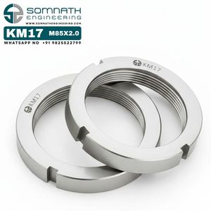 Tuercas de Bloqueo KM17 de Alta Calidad, Tuercas de Bloqueo Métricas de Precisión para Ejes de Rodamientos, Autoblocantes, de Rosca Derecha, para un Montaje Seguro, de Acero Inoxidable - Product Image 4