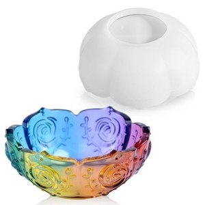 Bol en résine époxy décoratif fait main, personnalisé, coloré, finition brillante, classique, écologique, pour la décoration intérieure et le service de fruits lors de fêtes - Product Image 5