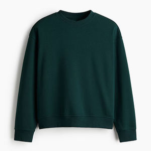 Sweat-shirt en coton uni à col rond surdimensionné pour homme, impression personnalisée du logo, saison automne-hiver, sans capuche, design personnalisé - Product Image 3